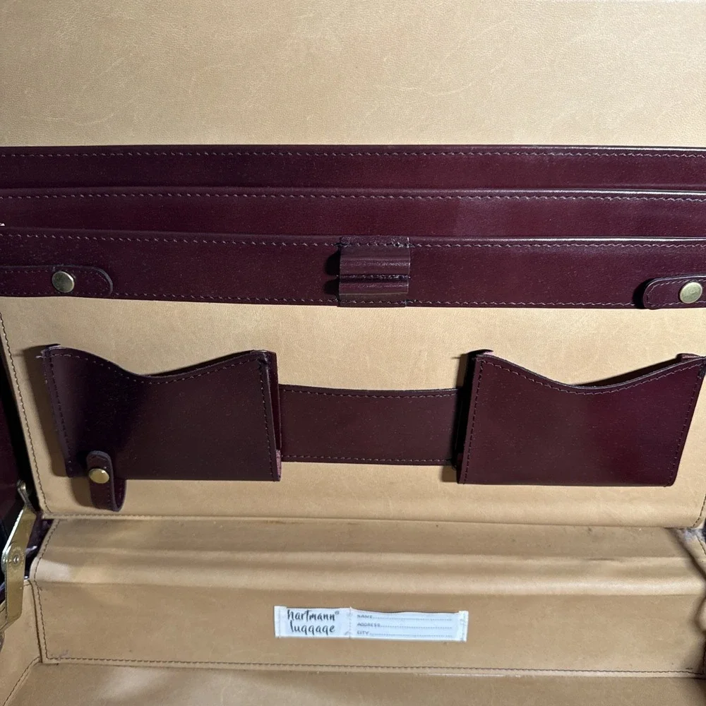Hartmann Vintage Mens Attaché Briefcase Mahogany Bellting Leather